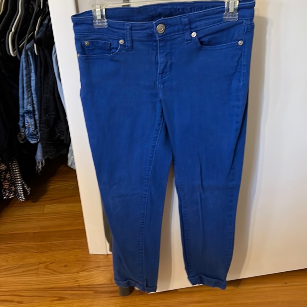 Royal blue stretch gap jeans